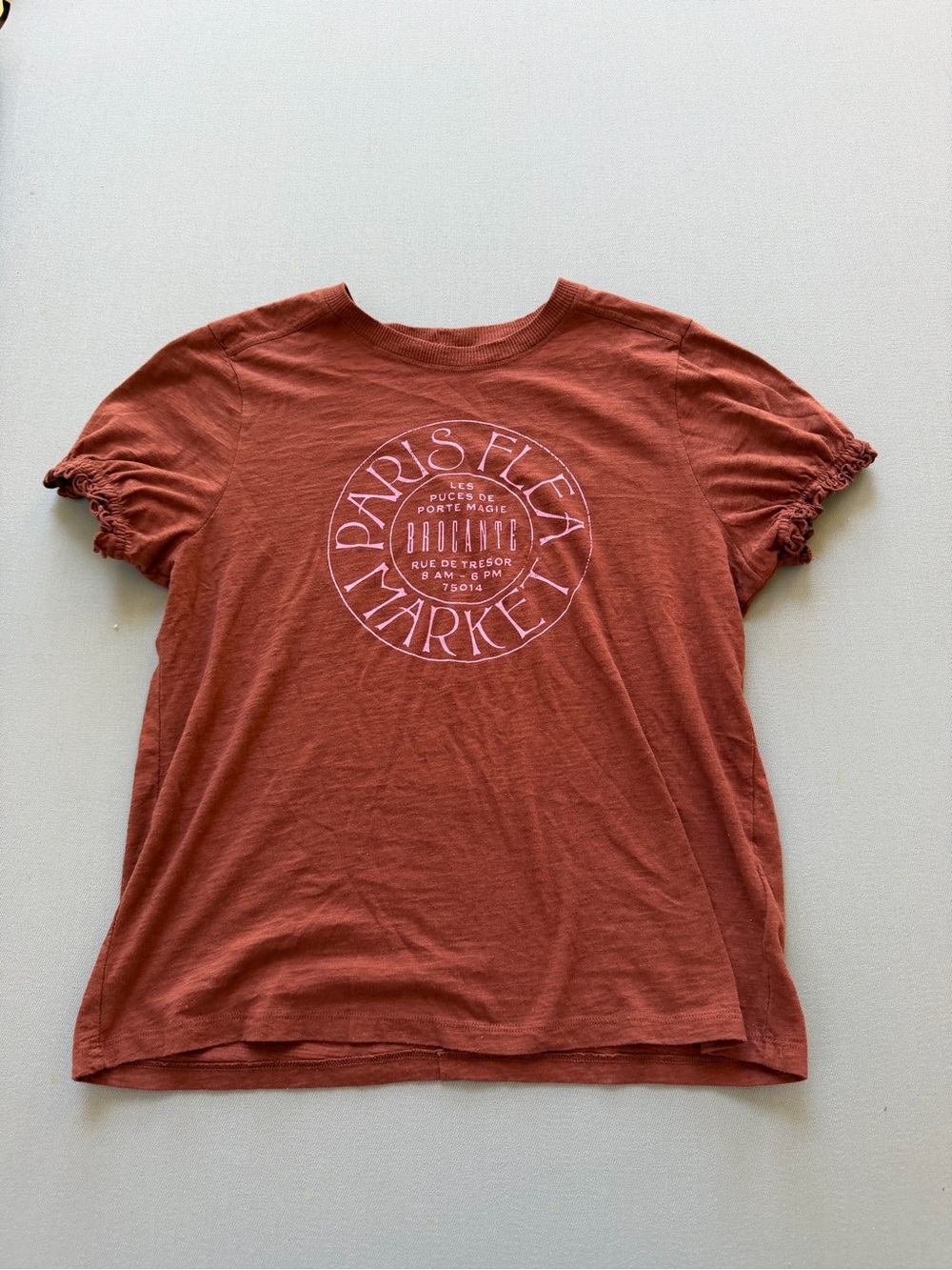 Pilcro Rust Orange Short Sleeve Graphic Tee